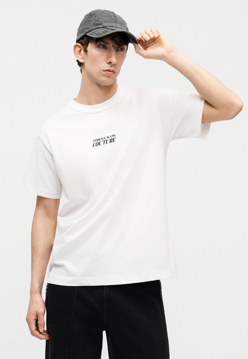 PATCH SQUARE - Basic T-shirt - white