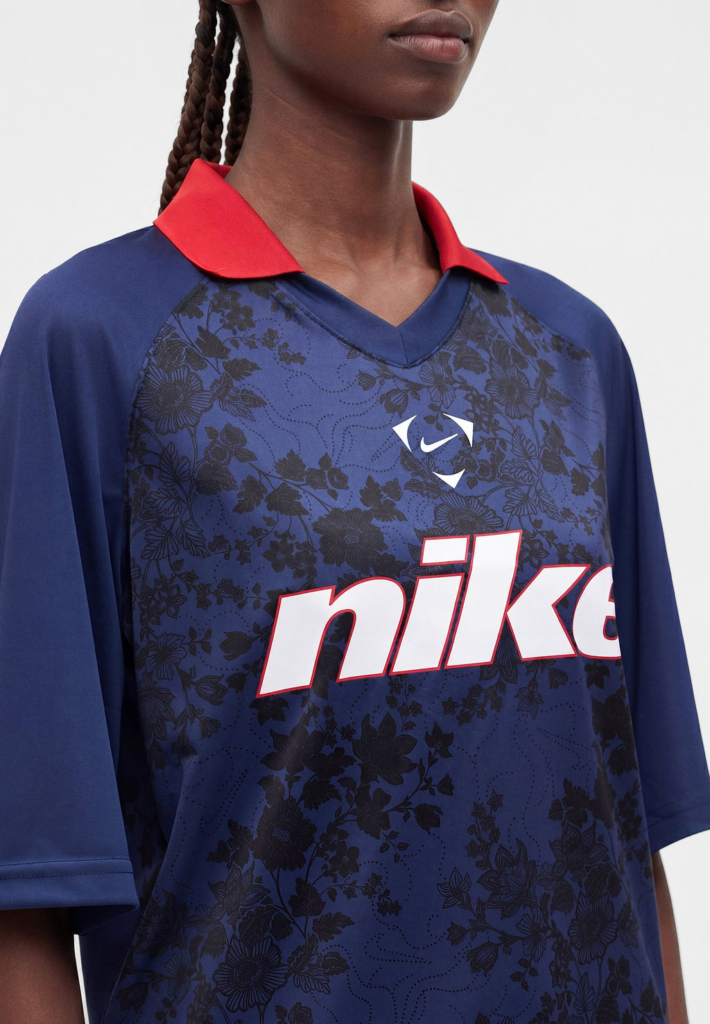 Polo – bleu nuit/rouge feu/noir