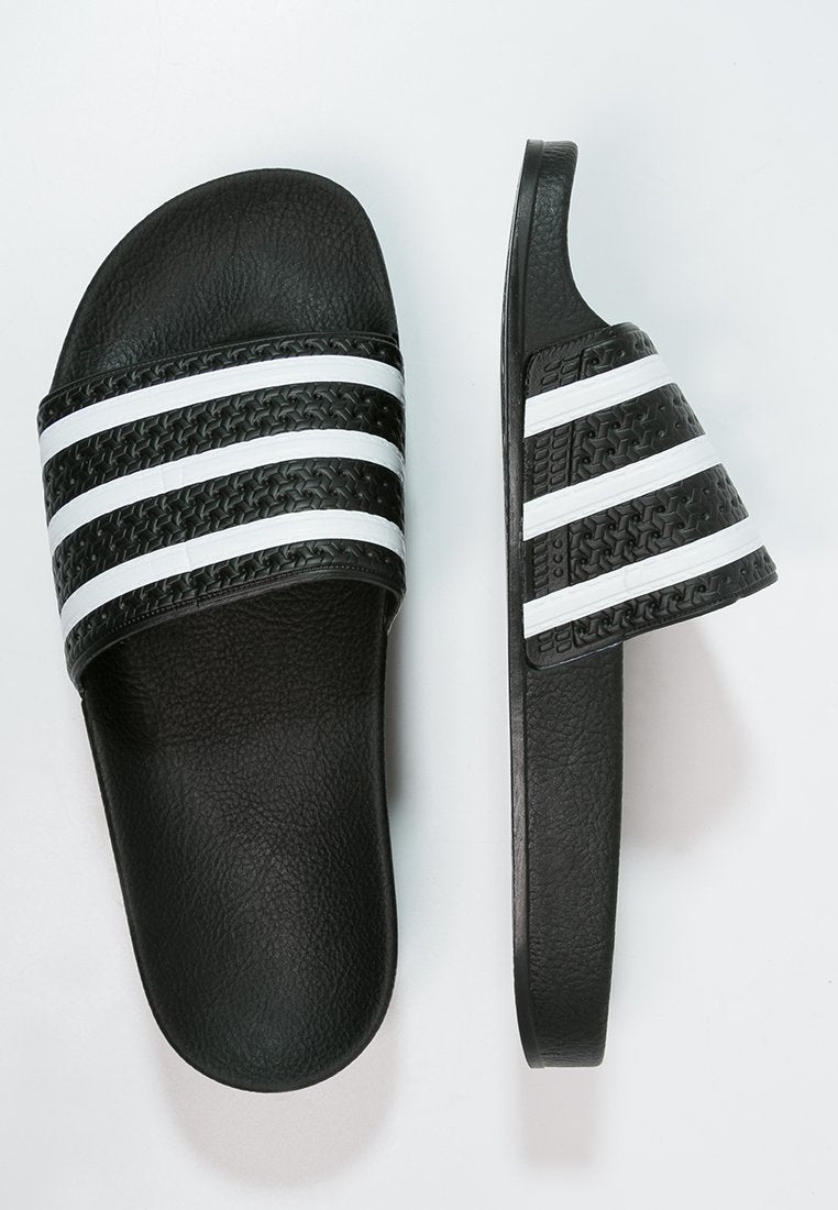 ADILETTE - Pool slides - black/white