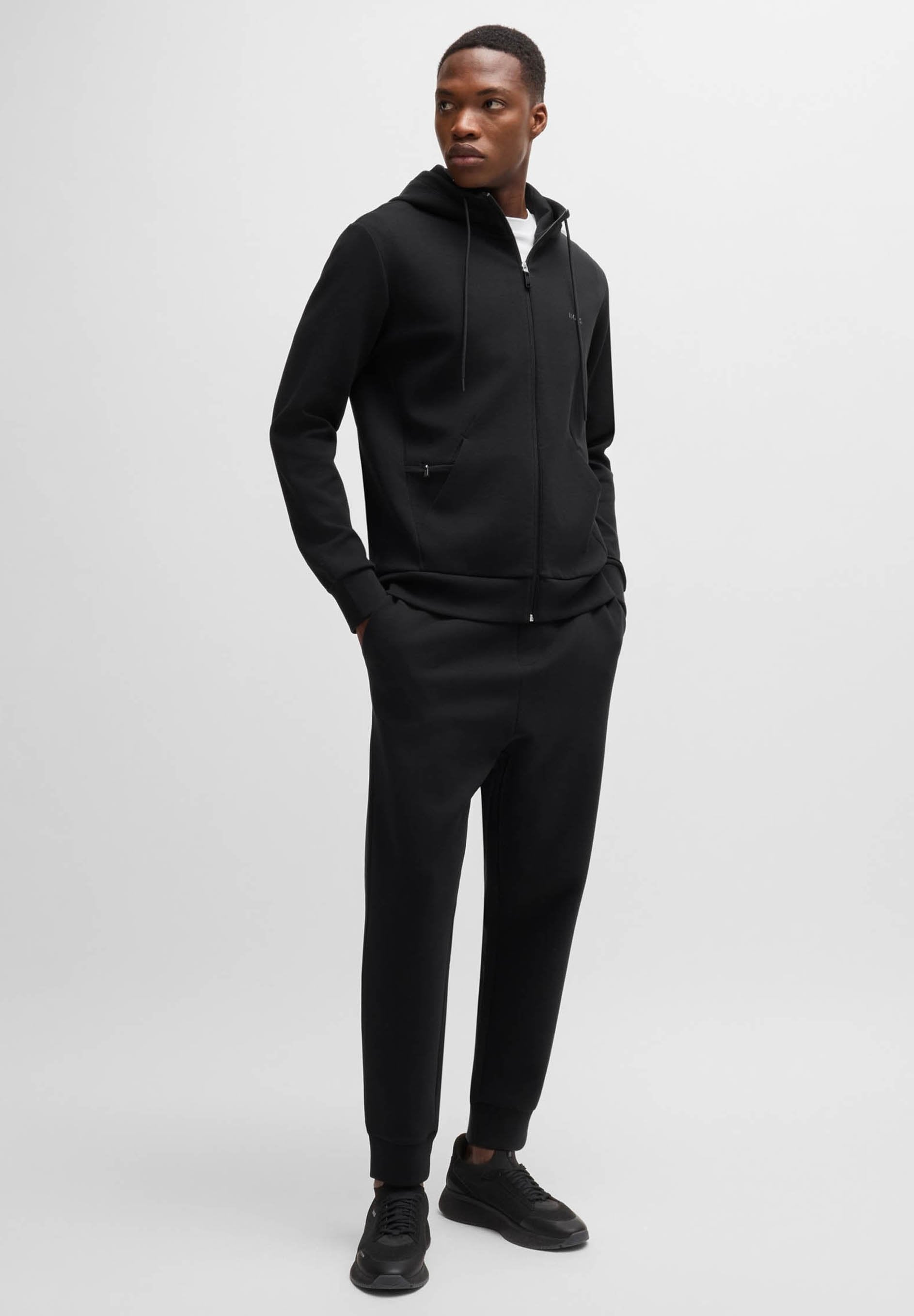 SAGGY - Zip-up sweatshirt - black