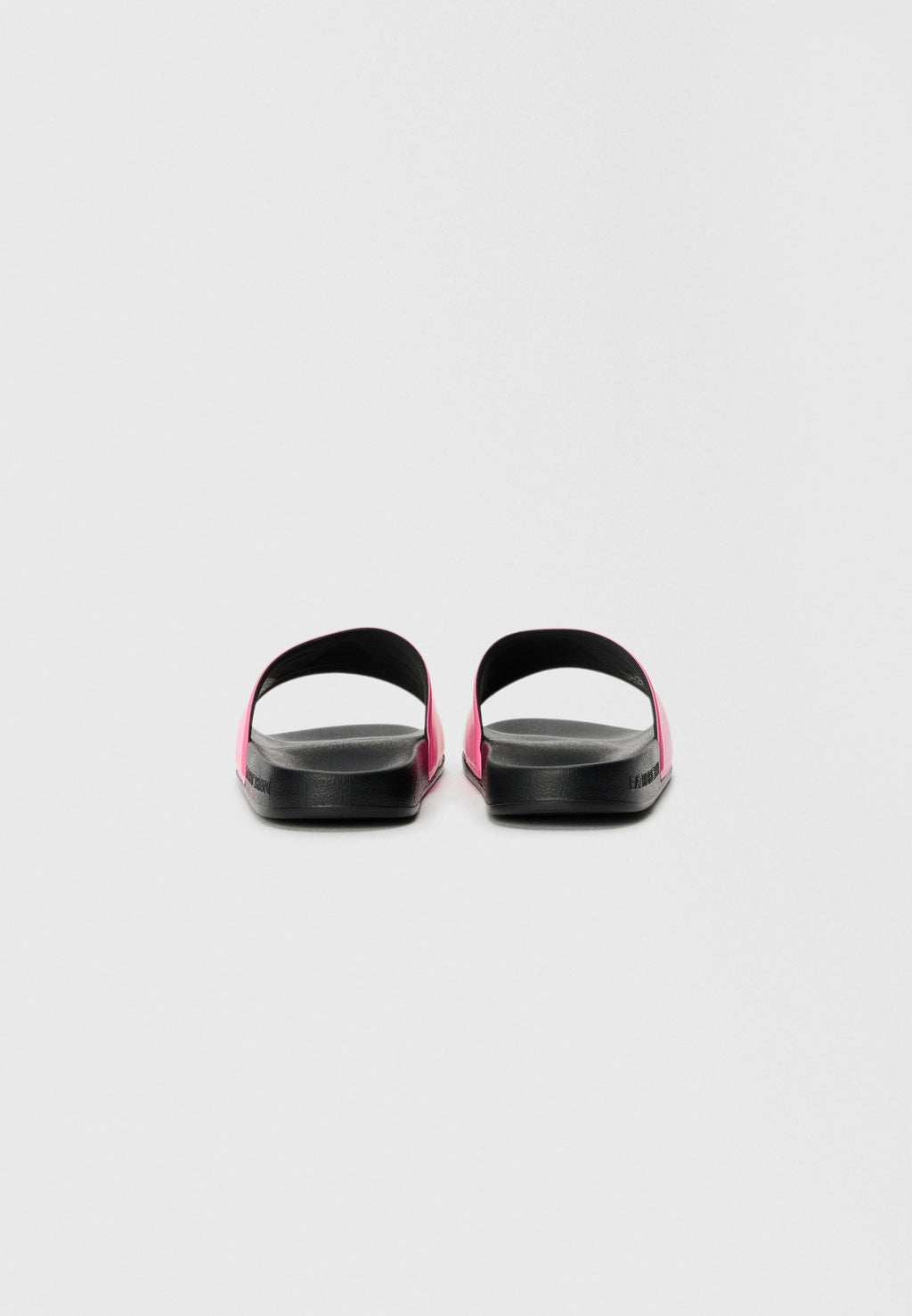 UNISEX - Pool slides - pink fluo/black