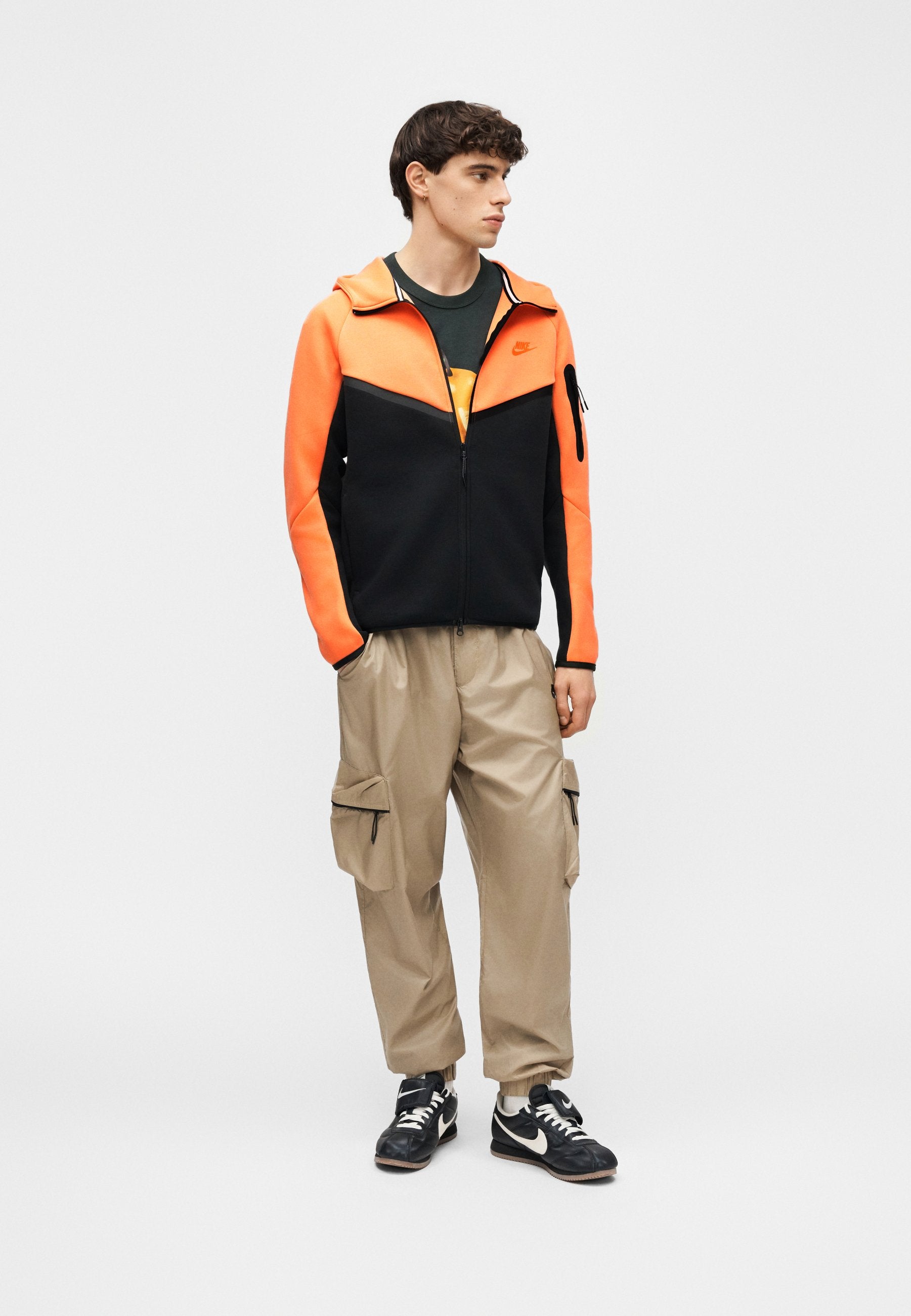Fleece jacket - orange frost/black