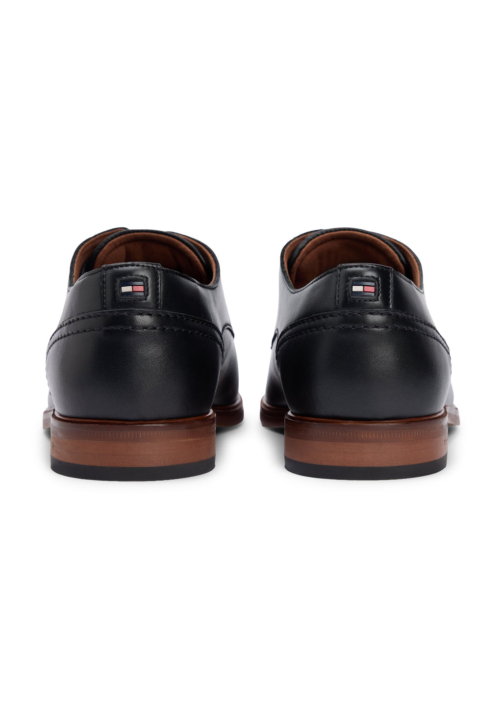 LEATHER DERBY SHOES - Lace-ups - black