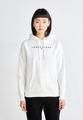 LINEAR LOGO FLEECE DRAWSTRING HOODY - Hoodie - ecru