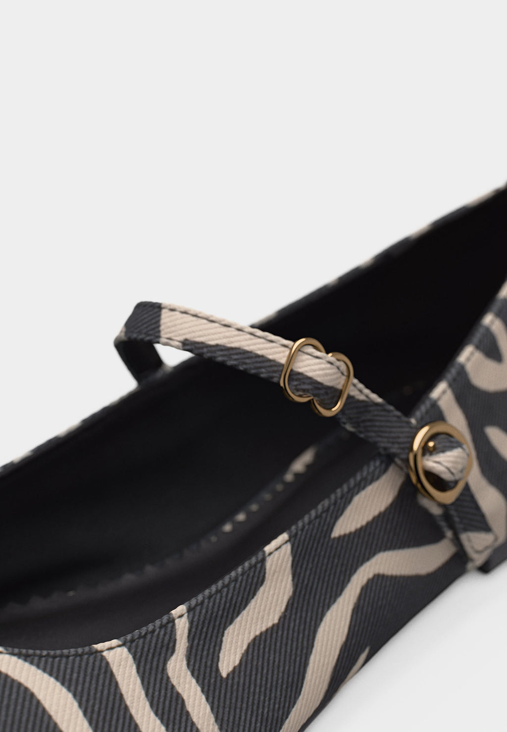 TYLIA - Ankle strap ballet pumps - multi-coloured/black/white