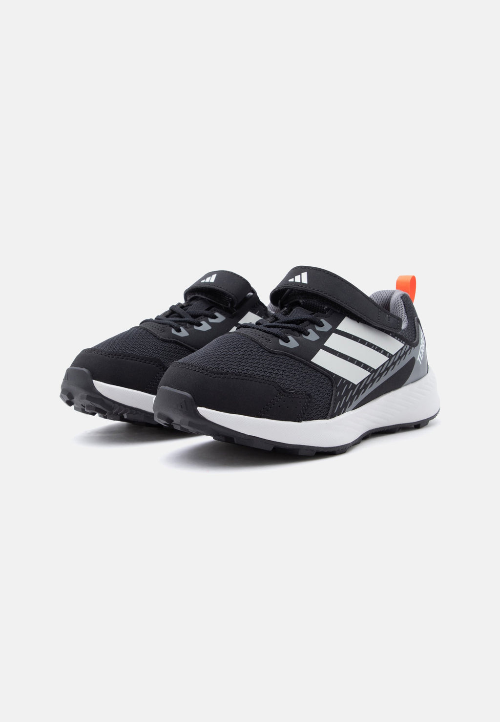 TRACEFINDER UNISEX - Hiking shoes - core black/grey one/semi impact orange