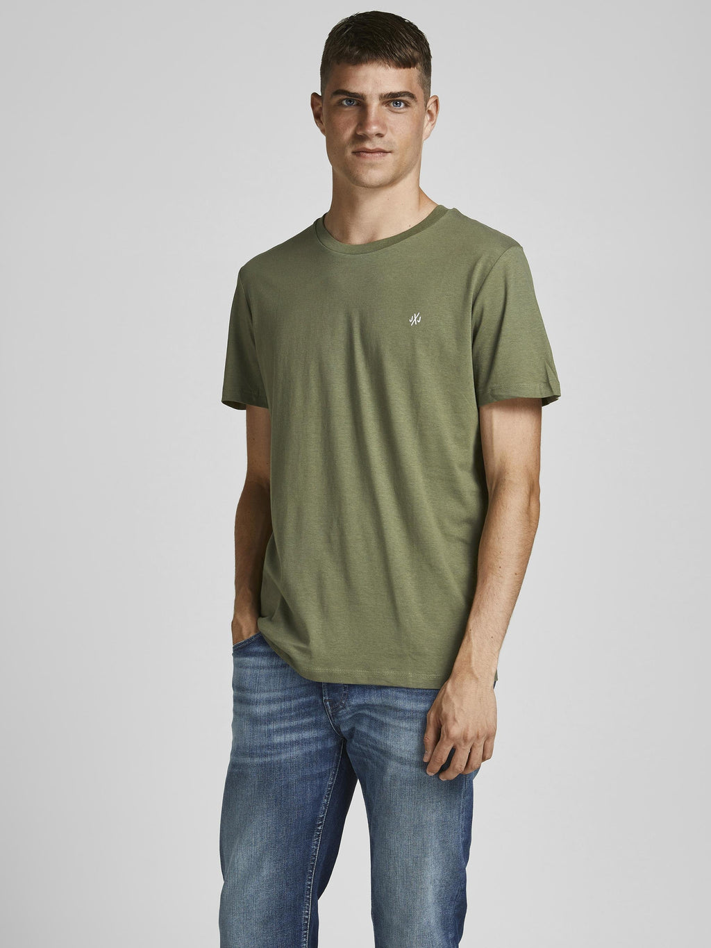 JORJXJ TEE CREW NECK 5 PACK - Basic T-shirt - white