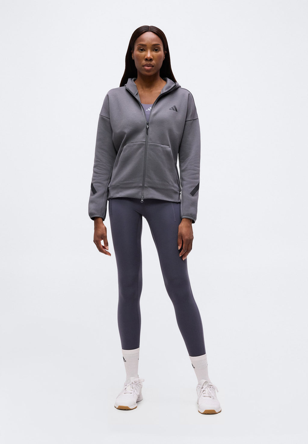 ADIDAS Z.N.E. FULL ZIP HOODIE - Zip-up sweatshirt - grey five