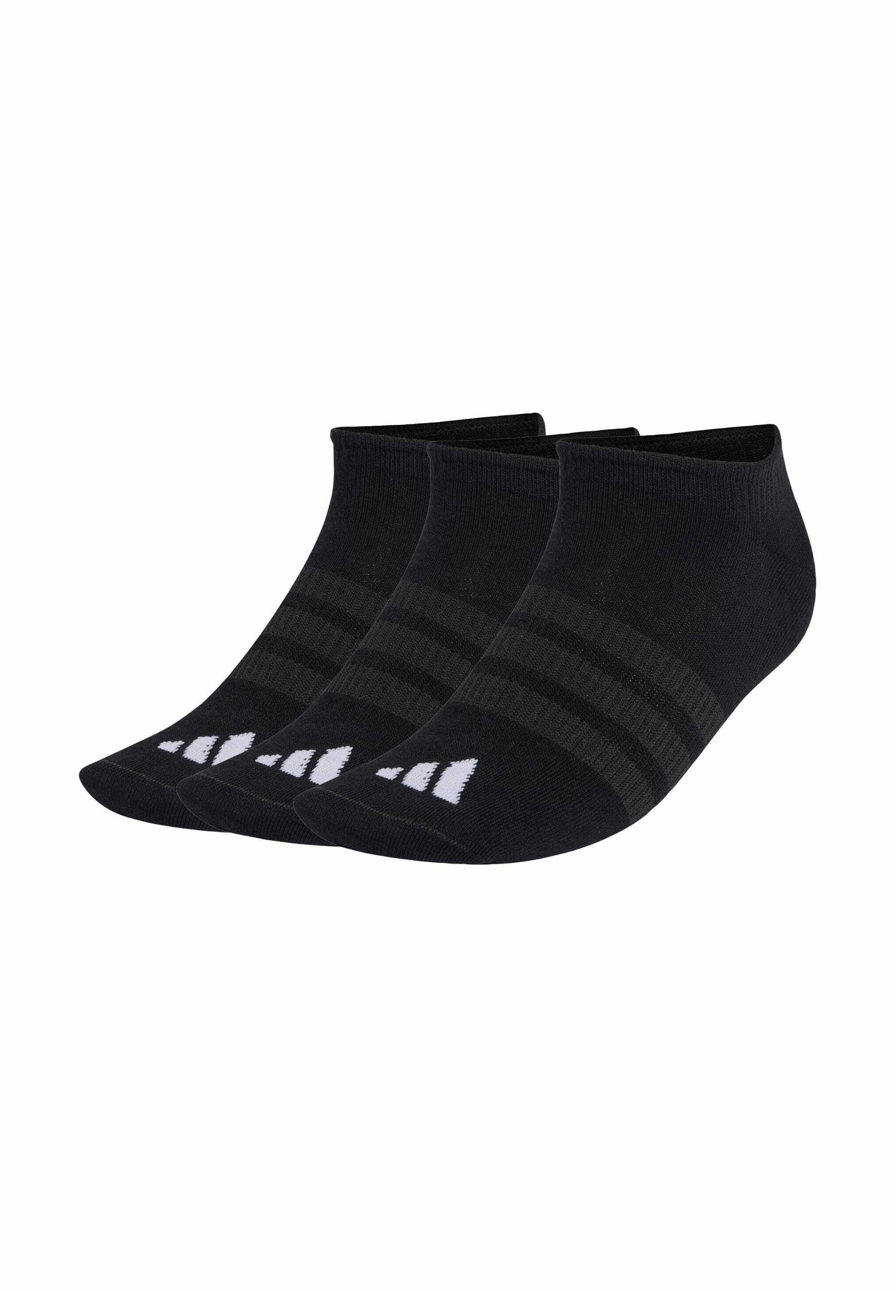 THIN LIGHT SPORTSWEAR NO SHOW 3 PAIR PACK - Sneaker socks - black   black   white
