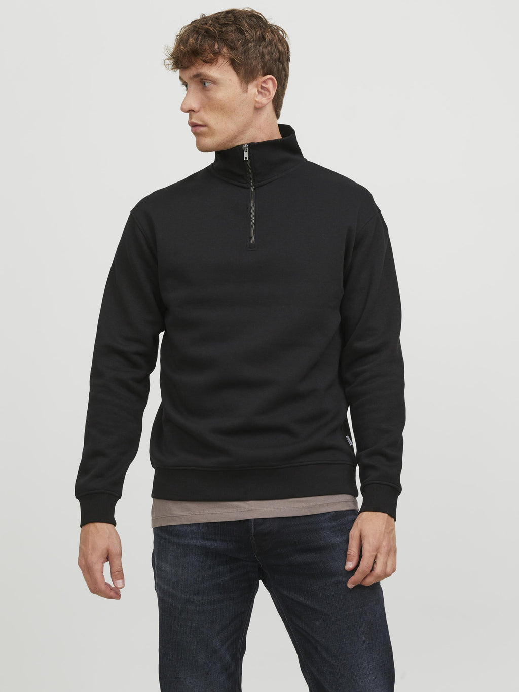 Half zip Plain Half zip - Sweatshirt - black