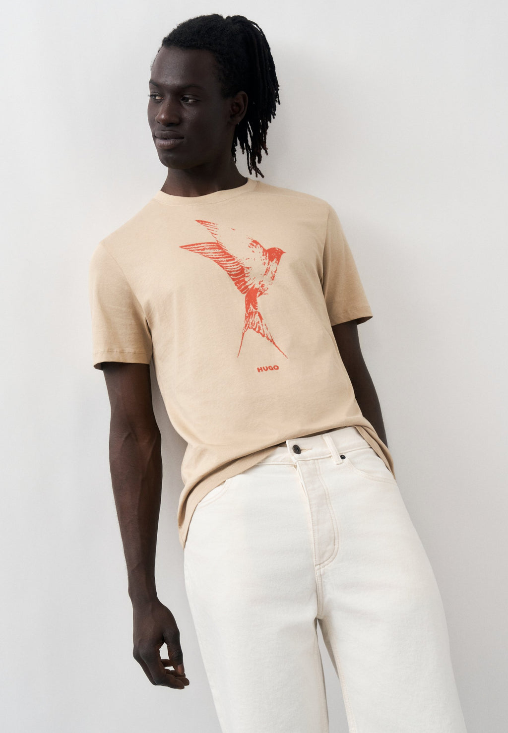 T-shirt imprimé - beige moyen