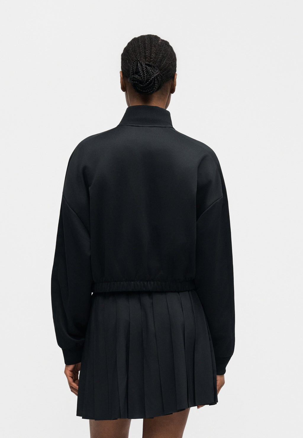 Zip-up sweatshirt - black/chalk