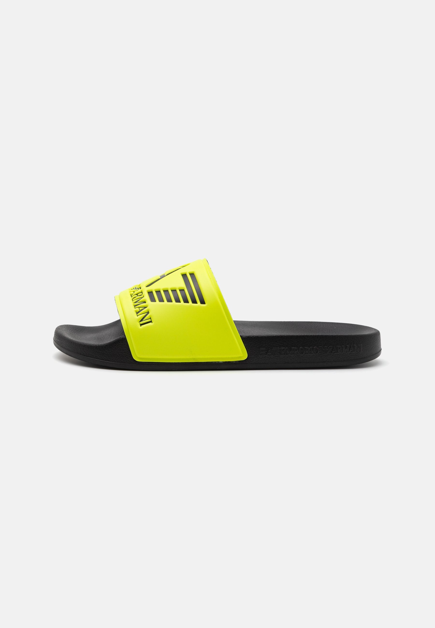 UNISEX - Pool slides - yellow fluo/black