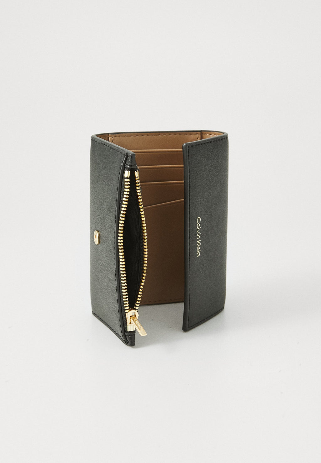 LOGO TRIFOLD ZIP POCKET - Wallet - black/toasted coconut