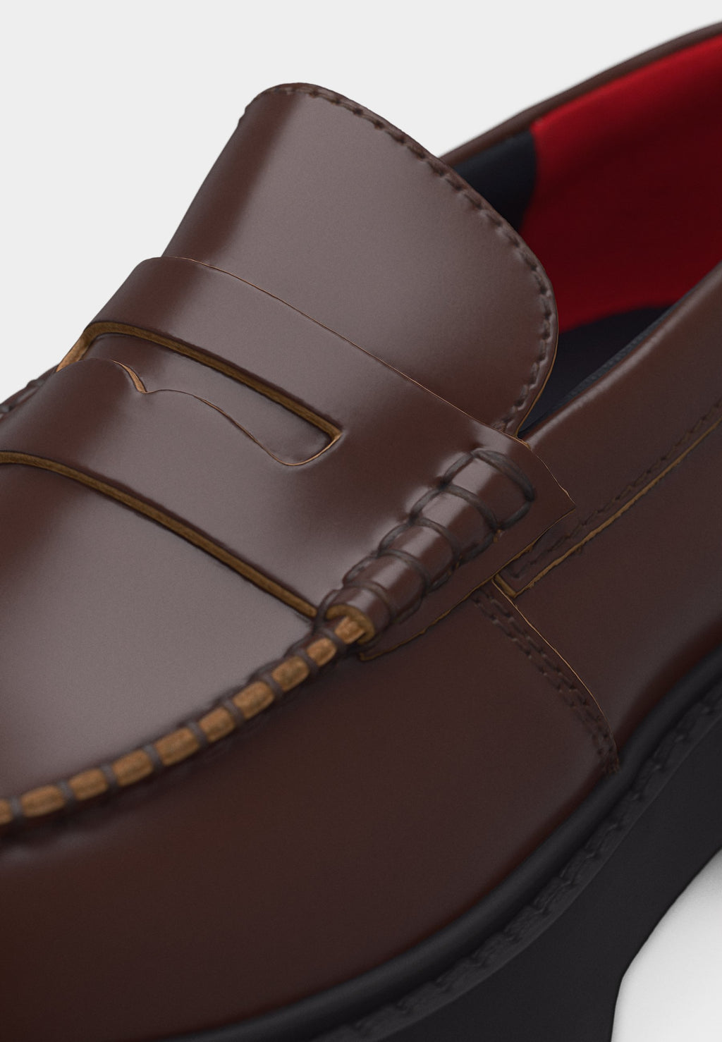 ARCHIVE LEATHER CHUNKY CLEAT LOAFERS - Slip-ons - legacy brown