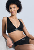 LIGHTLY LINED TRIANGLE - CK GRAPHIC - Triangle bra - black