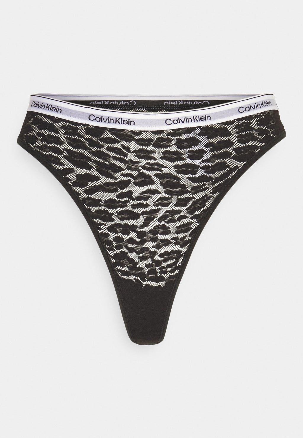 HIGH LEG THONG ICON LACE - Thong - black