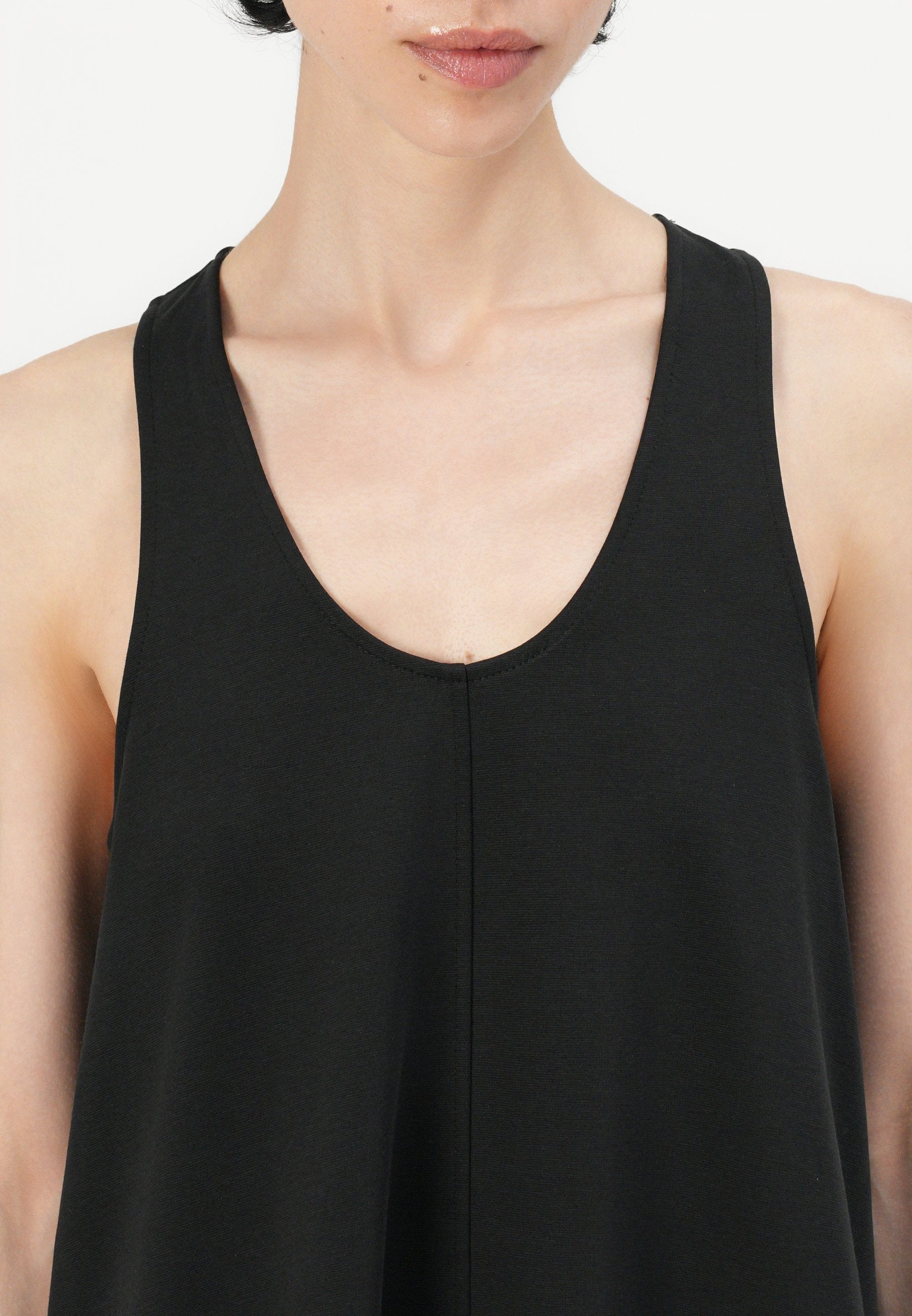 FLARED HALTER DRESS - Maxi dress - black