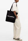 ELONGATED LOGO TOTE  UNISEX - Tote bag - black