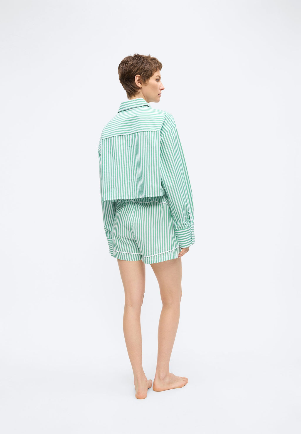 CROPPED SHIRT - Pyjama top - mardi gras green