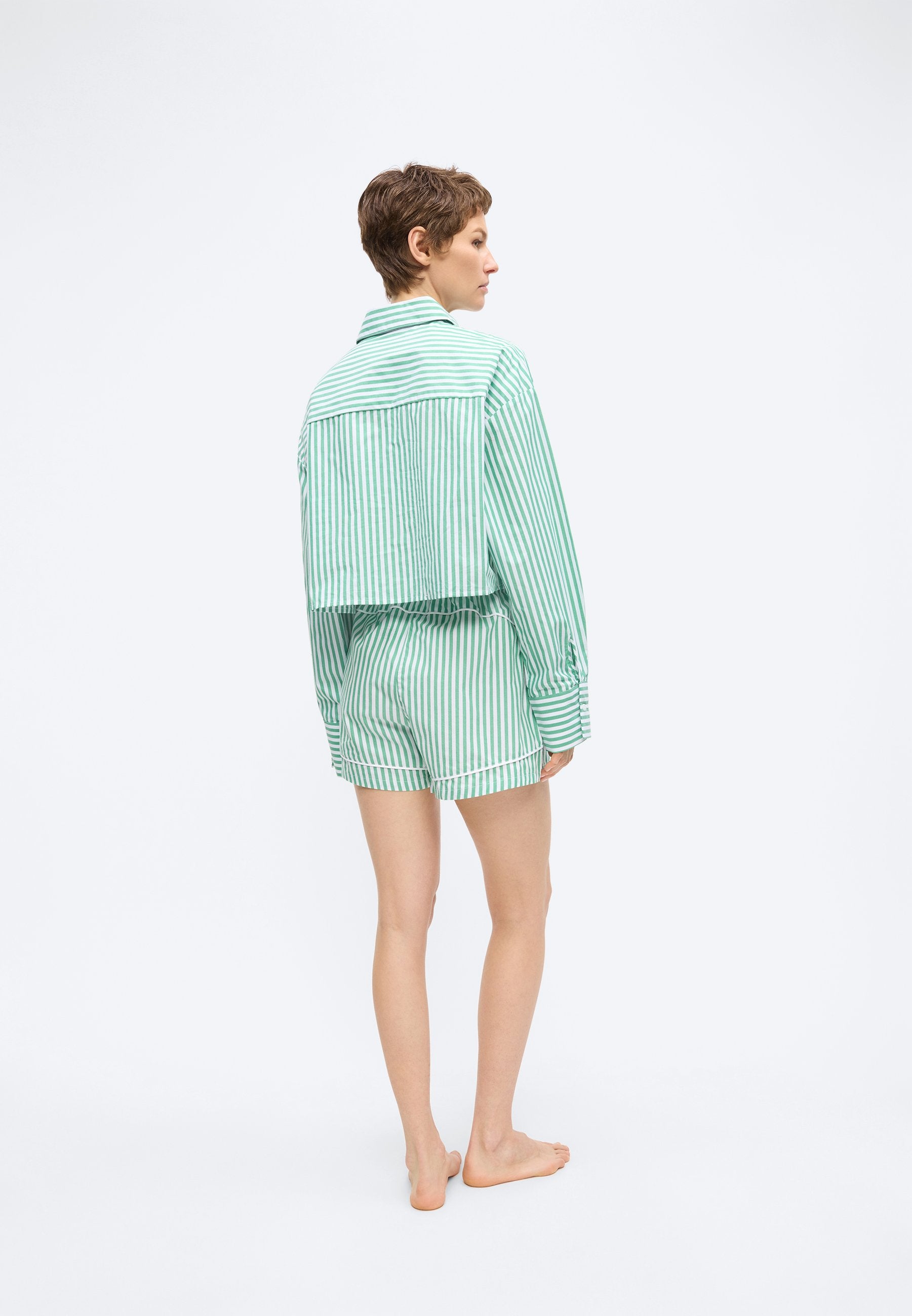 CROPPED SHIRT - Pyjama top - mardi gras green
