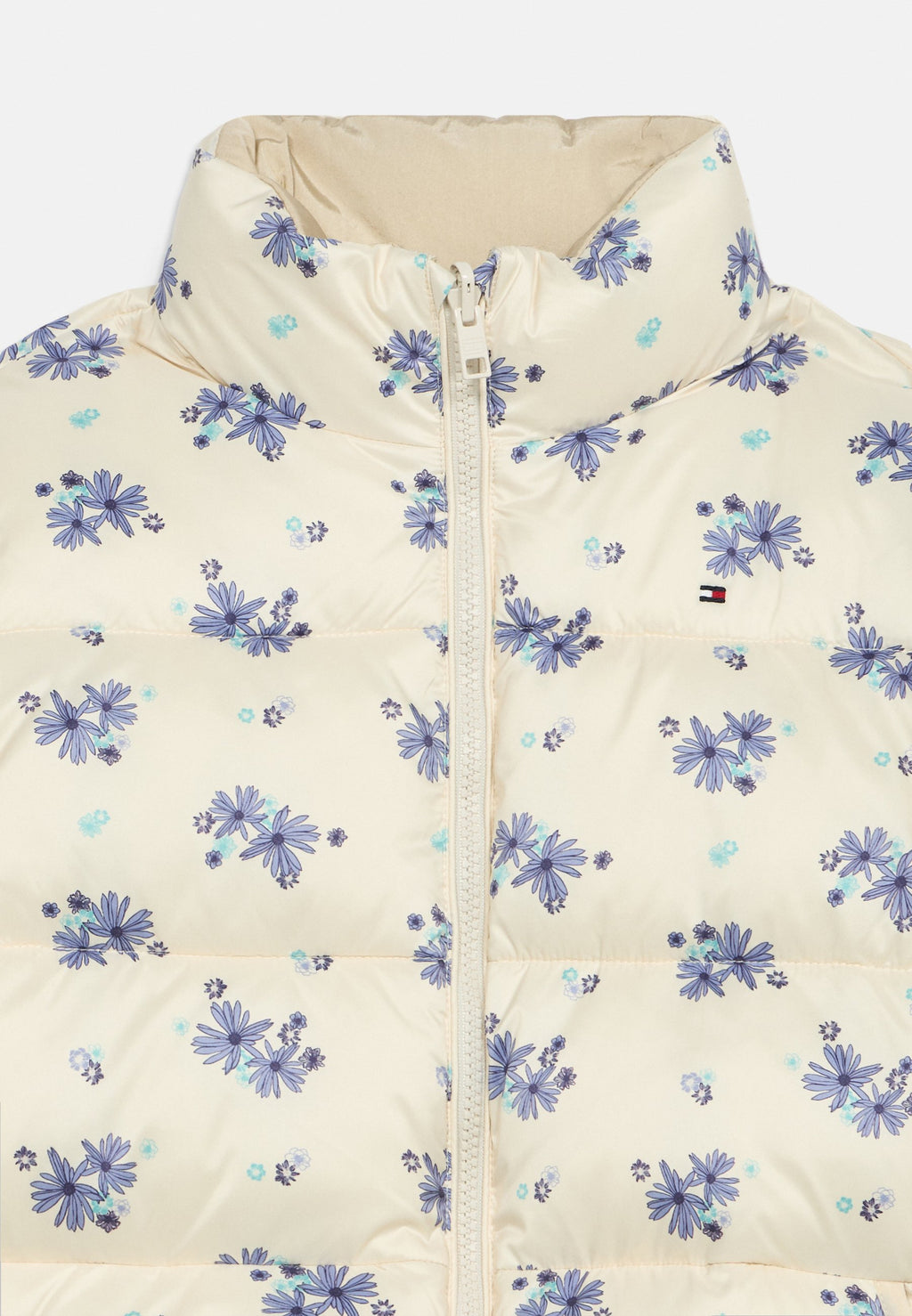 FLORAL PRINT REVERSIBLE RELAXED PUFFER JACKET - Winter jacket - ancient white