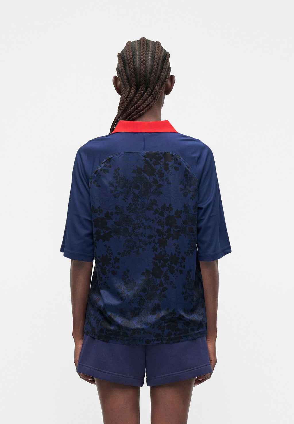 Polo – bleu nuit/rouge feu/noir