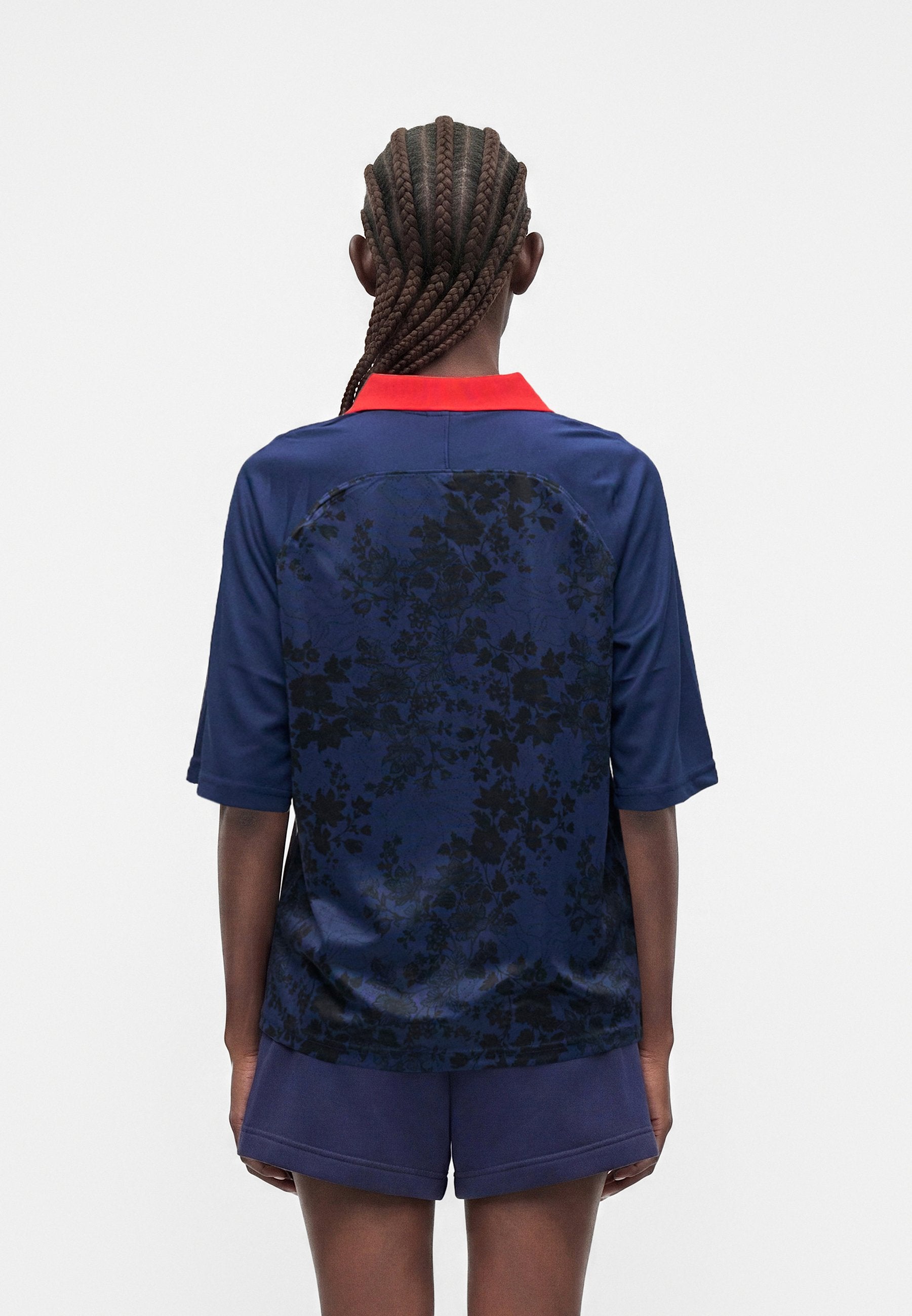Polo – bleu nuit/rouge feu/noir