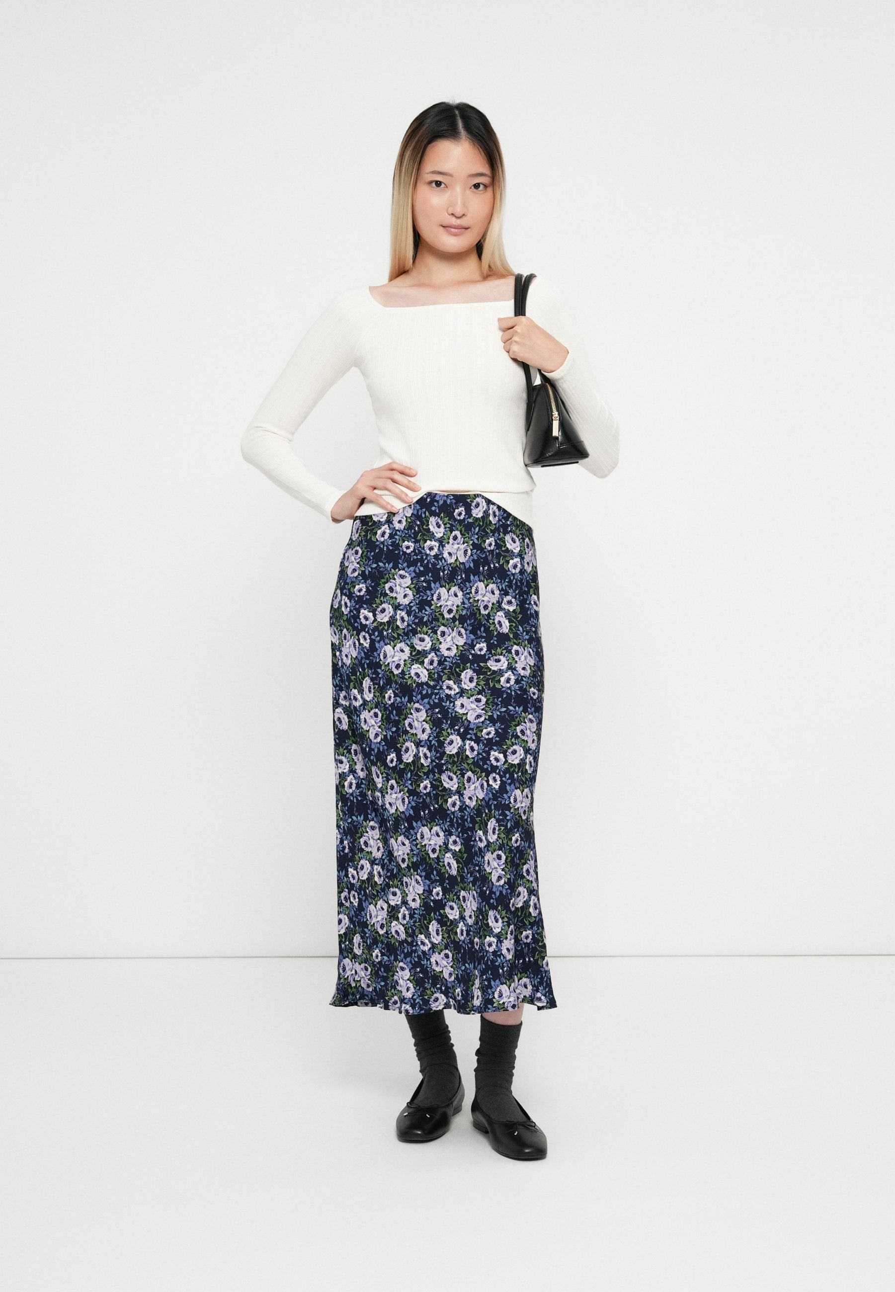 Long sleeved top - ivory frost