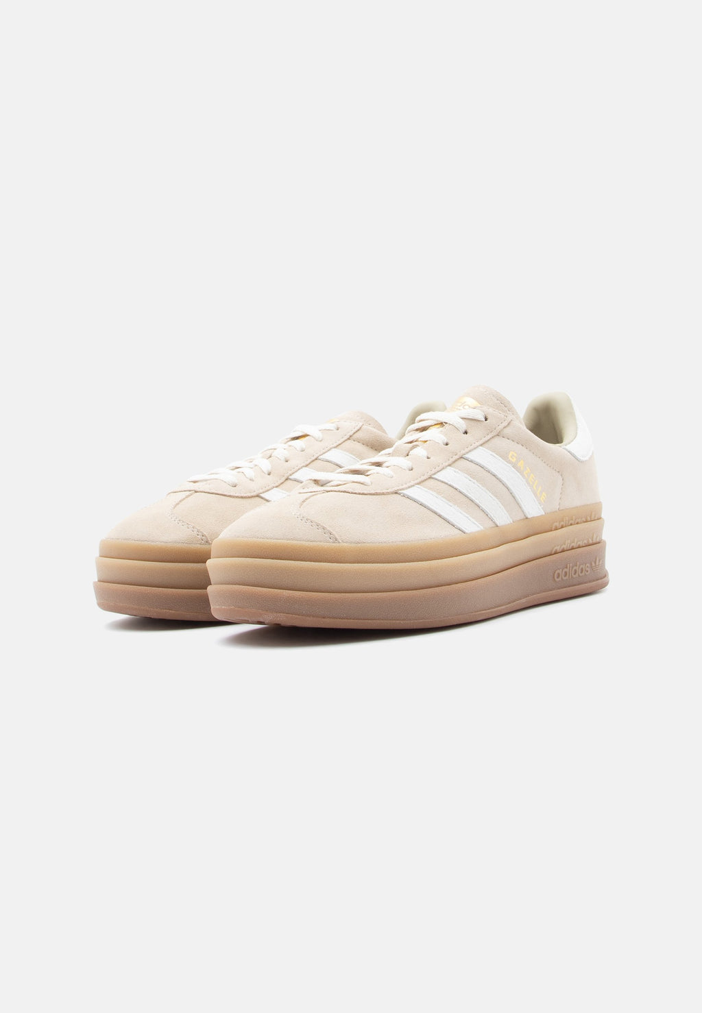 GAZELLE BOLD - Trainers - stone khaki/cream white/gold-coloured metallic