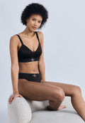 LIGHTLY LINED BRALETTE GRAPHIC - Triangle bra - black