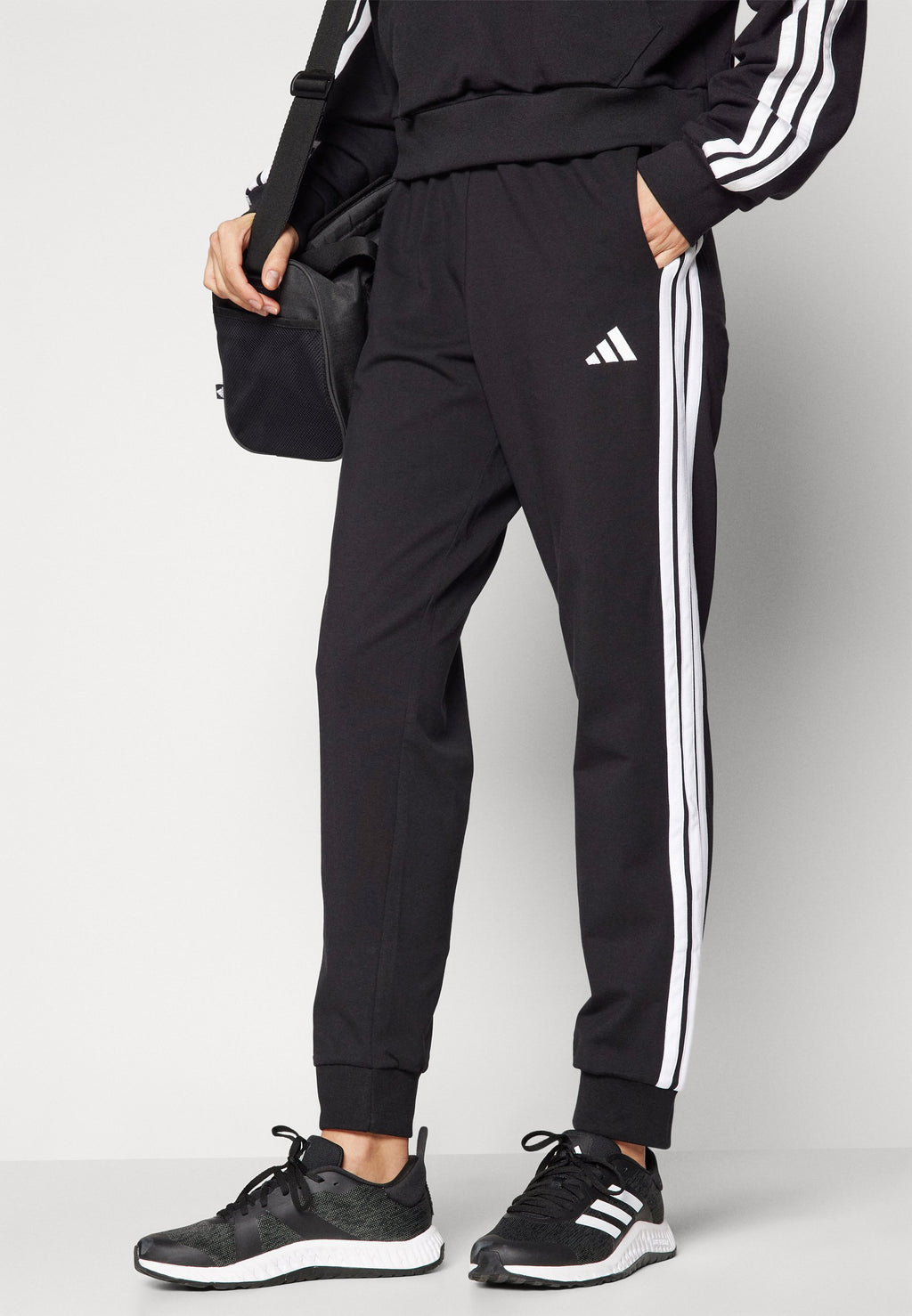 JOGGER - Tracksuit bottoms - black/white