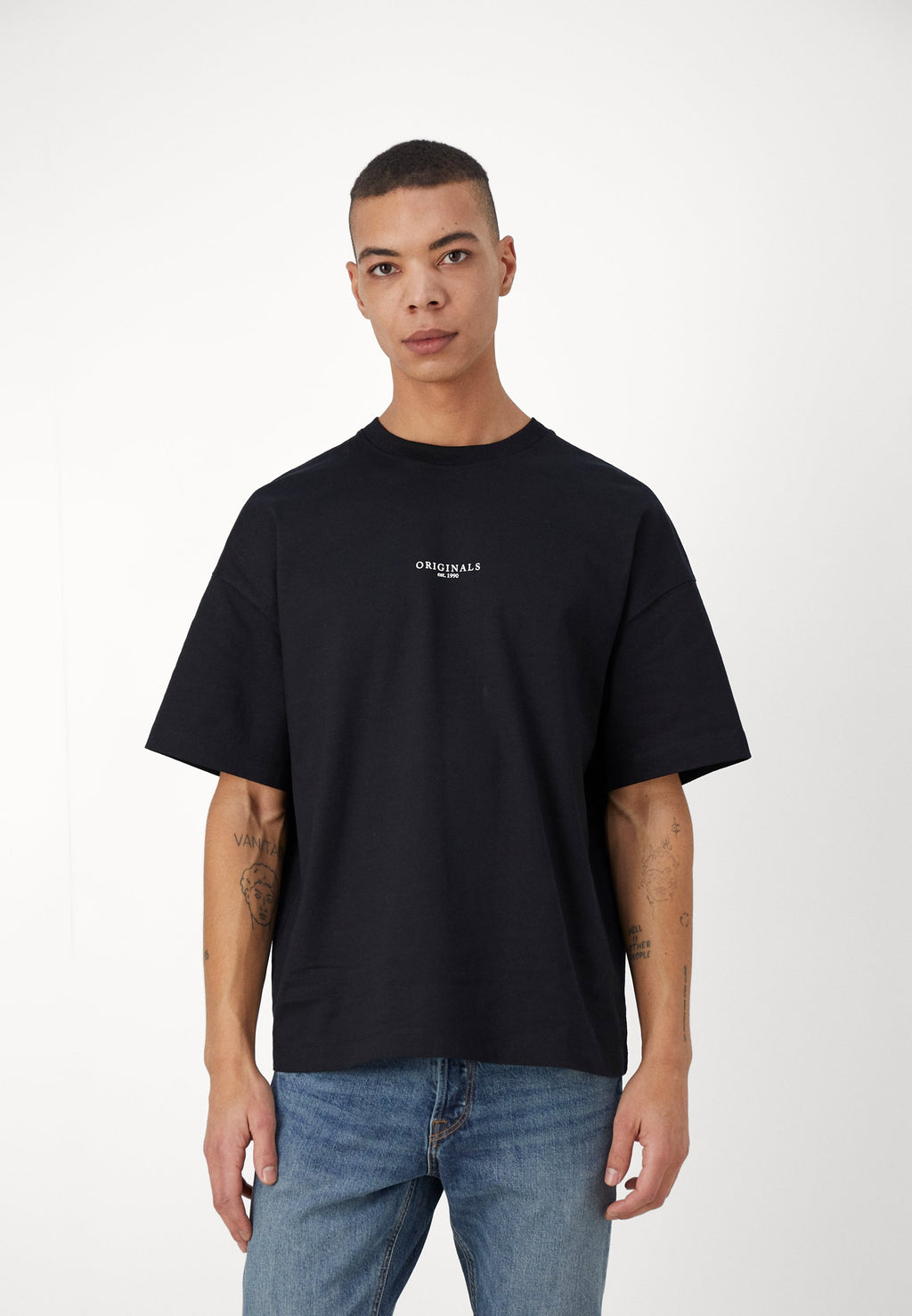JORSANTORINI TEE CREW NECK - Basic T-shirt - black