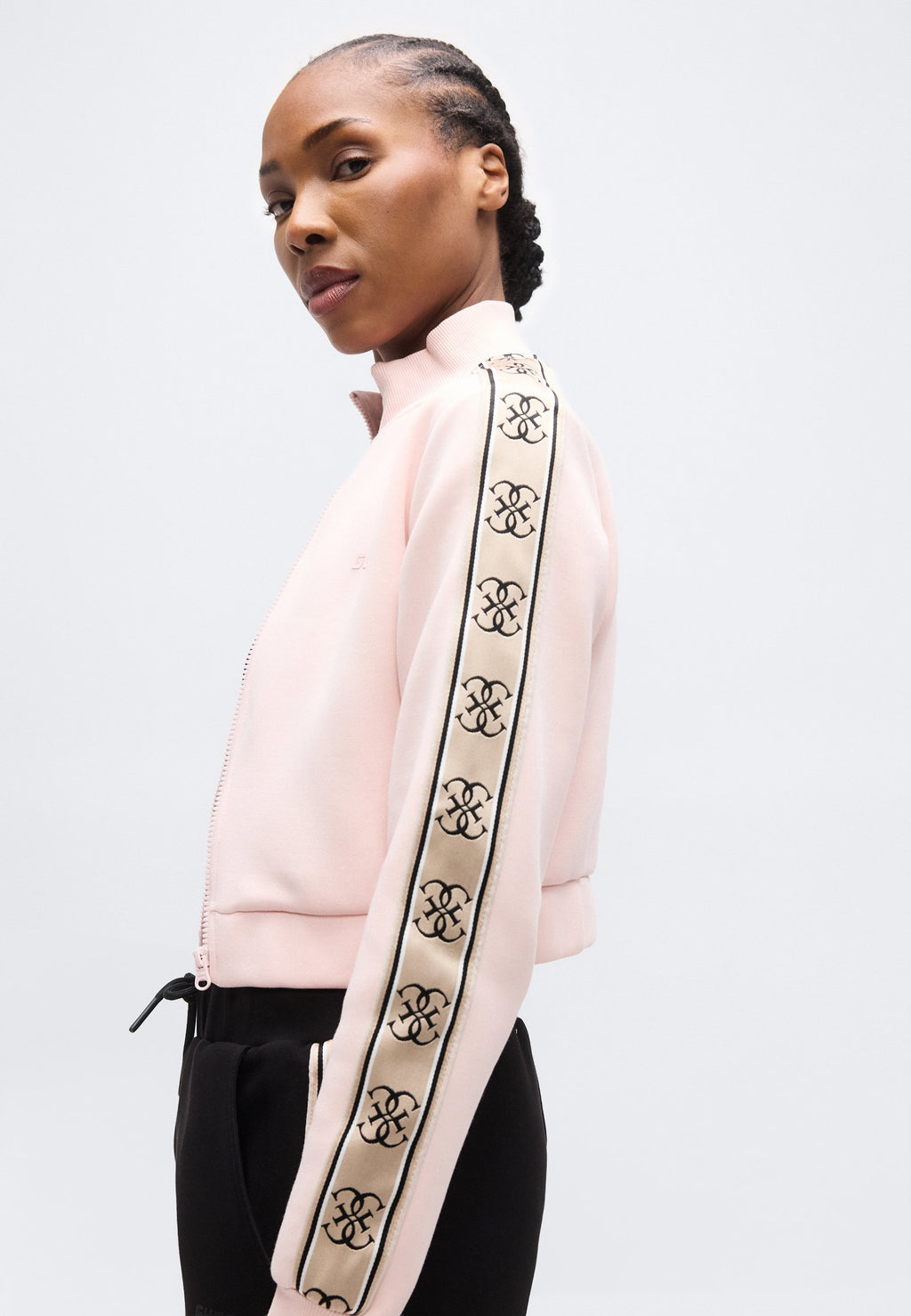 CROP BRITNEY ZIPPÉ NOUVEAU - Sweat zippé - serenade rose