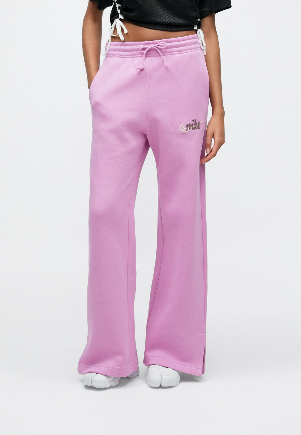 LOGO - Tracksuit bottoms - magenta/pink foam