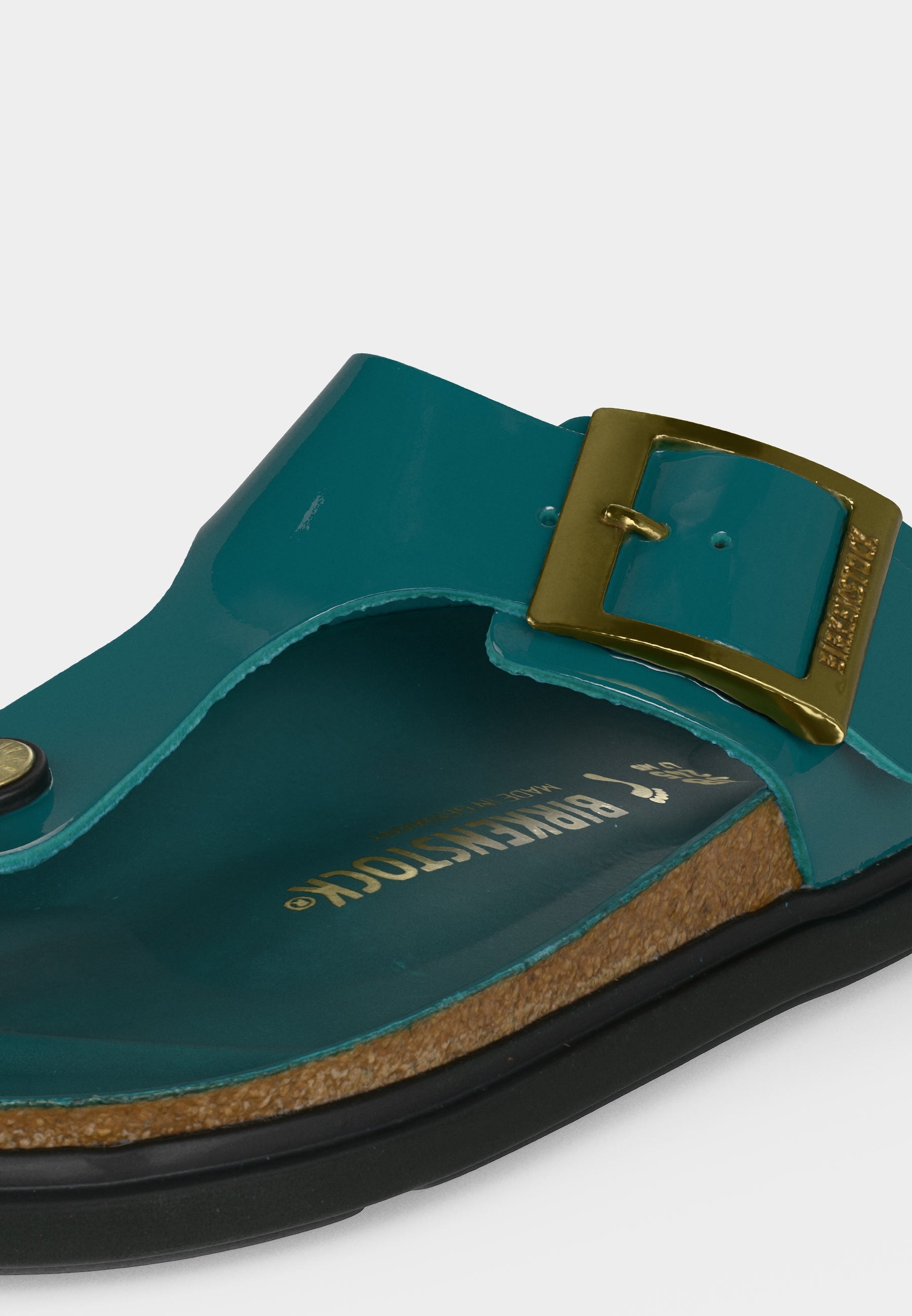 GIZEH LENA HEX CUPSOLES NARROW - Sandales à entre-doigts - bleu sarcelle foncé