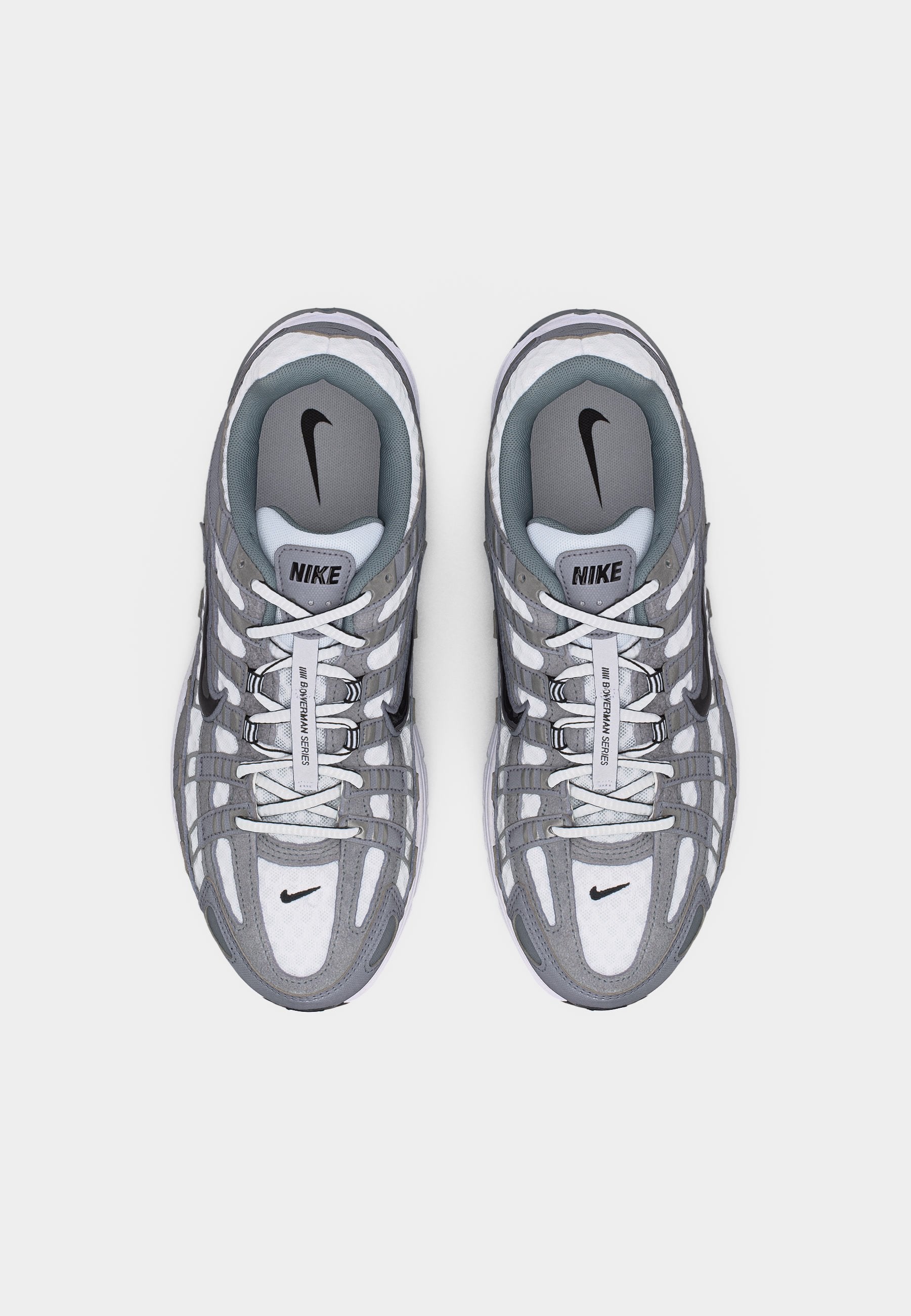 P 6000 UNISEX - Trainers - white/black/metallic cool grey/cool grey