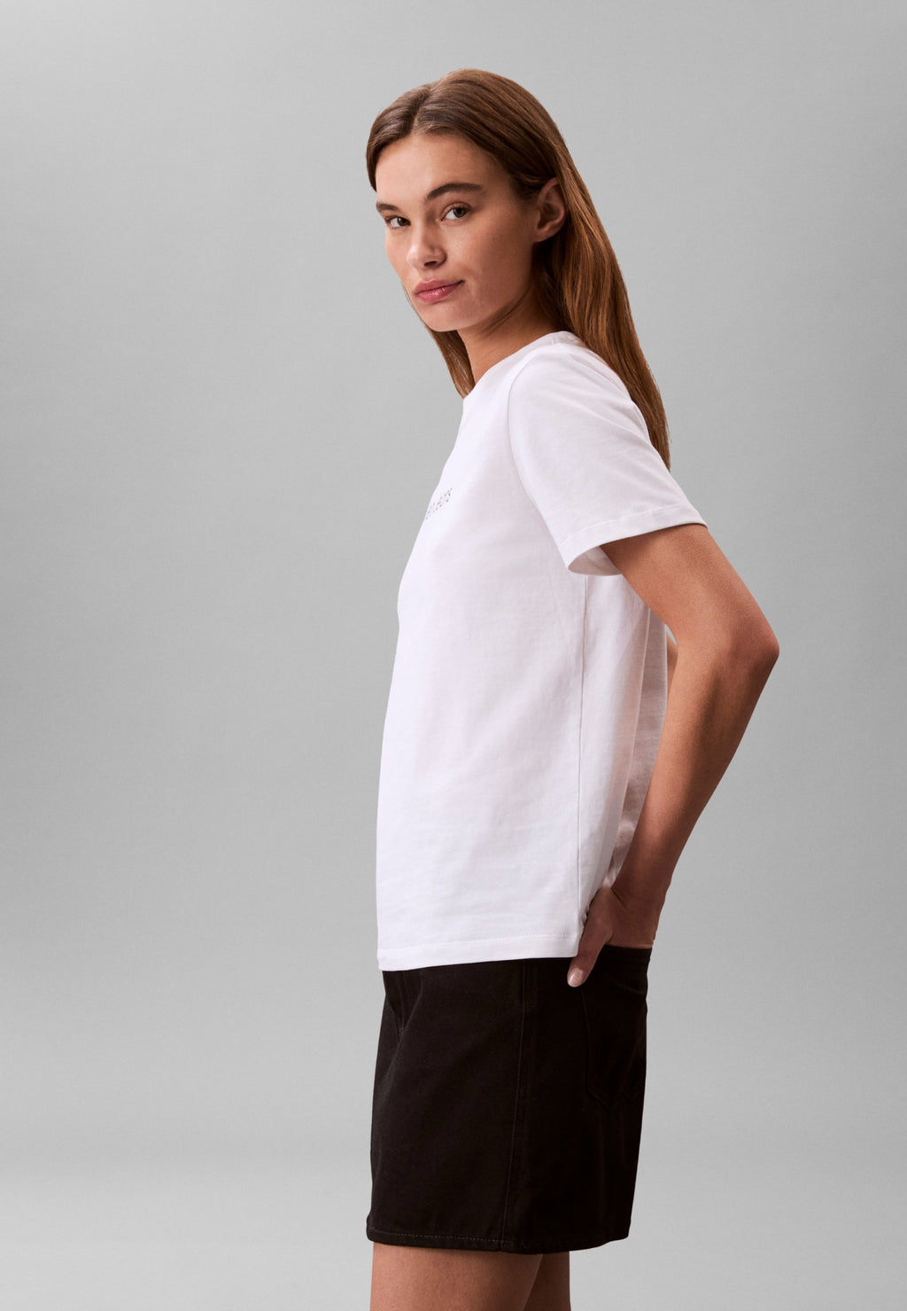 LOGO CLASSIC TEE - Print T-shirt - brilliant white