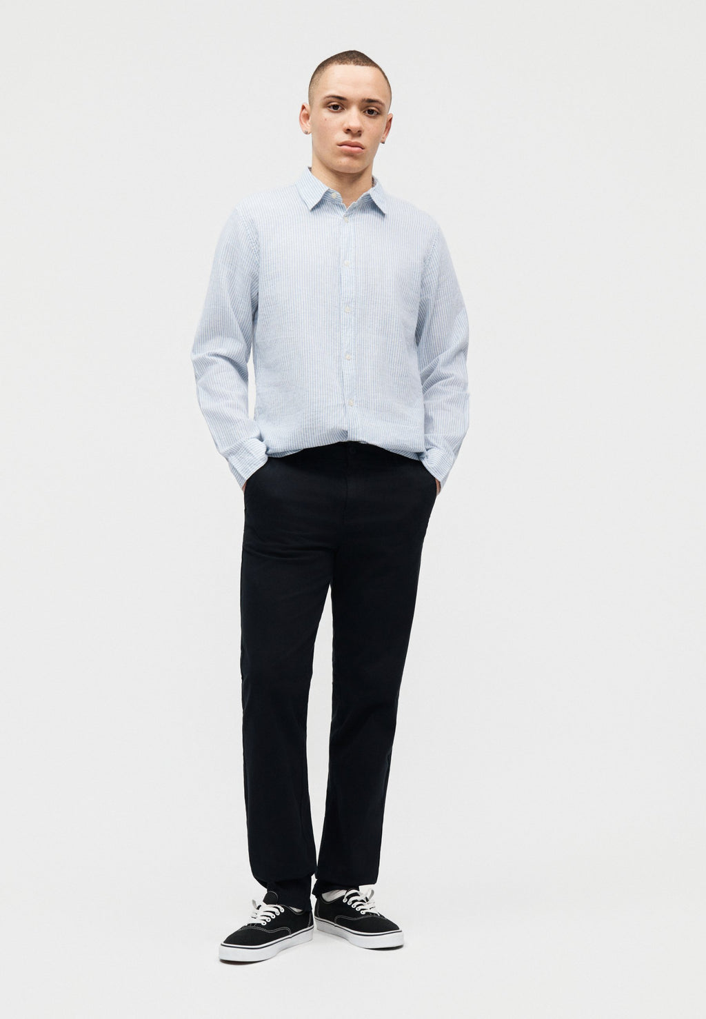 STANDARD - Shirt - white/blue