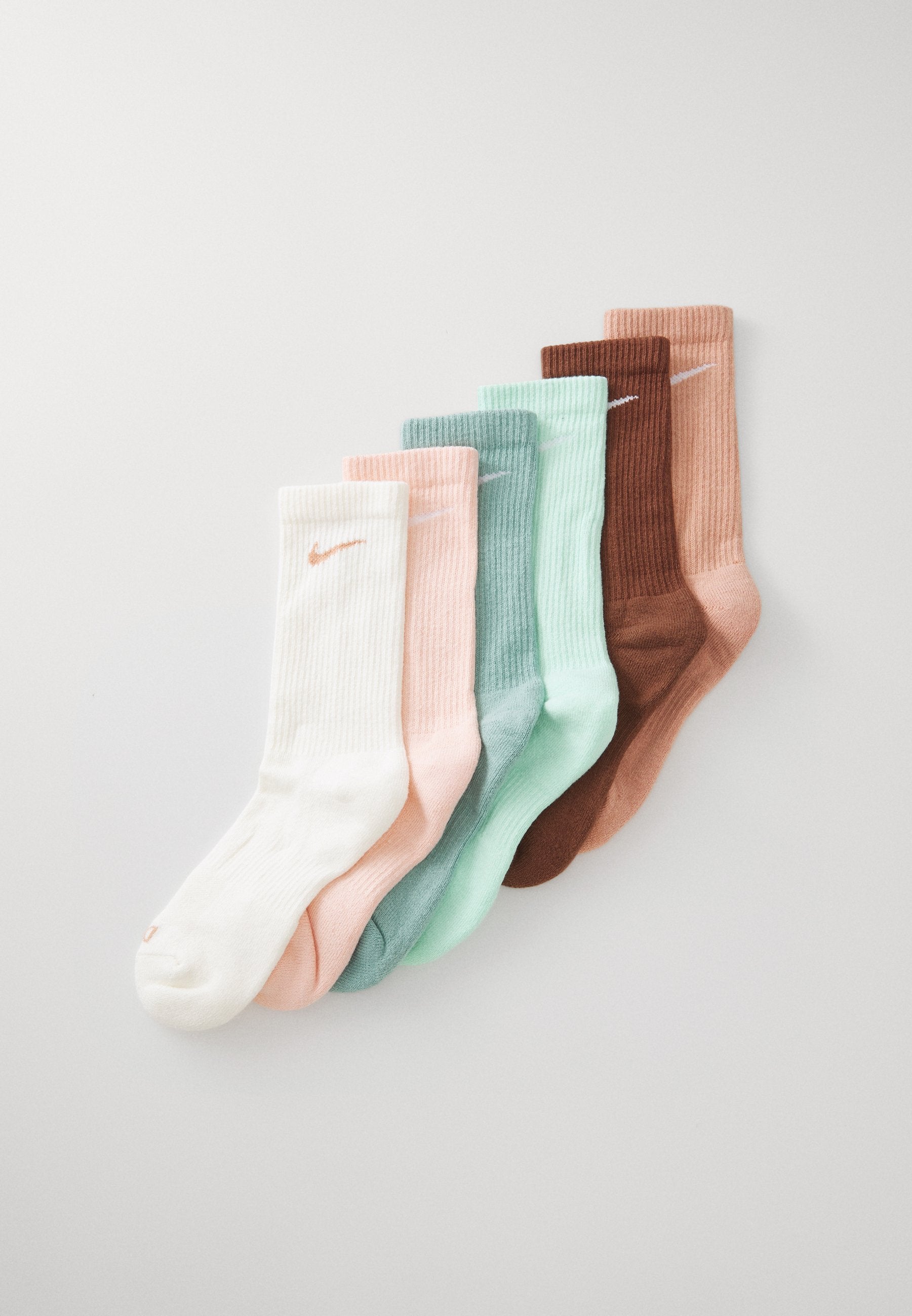 CHAUSSETTES CREW EVERYDAY PLUS UNISEXE LOT DE 6 - Chaussettes de sport - mint foam/cannon/washed coral/rose/fauna brown/sail