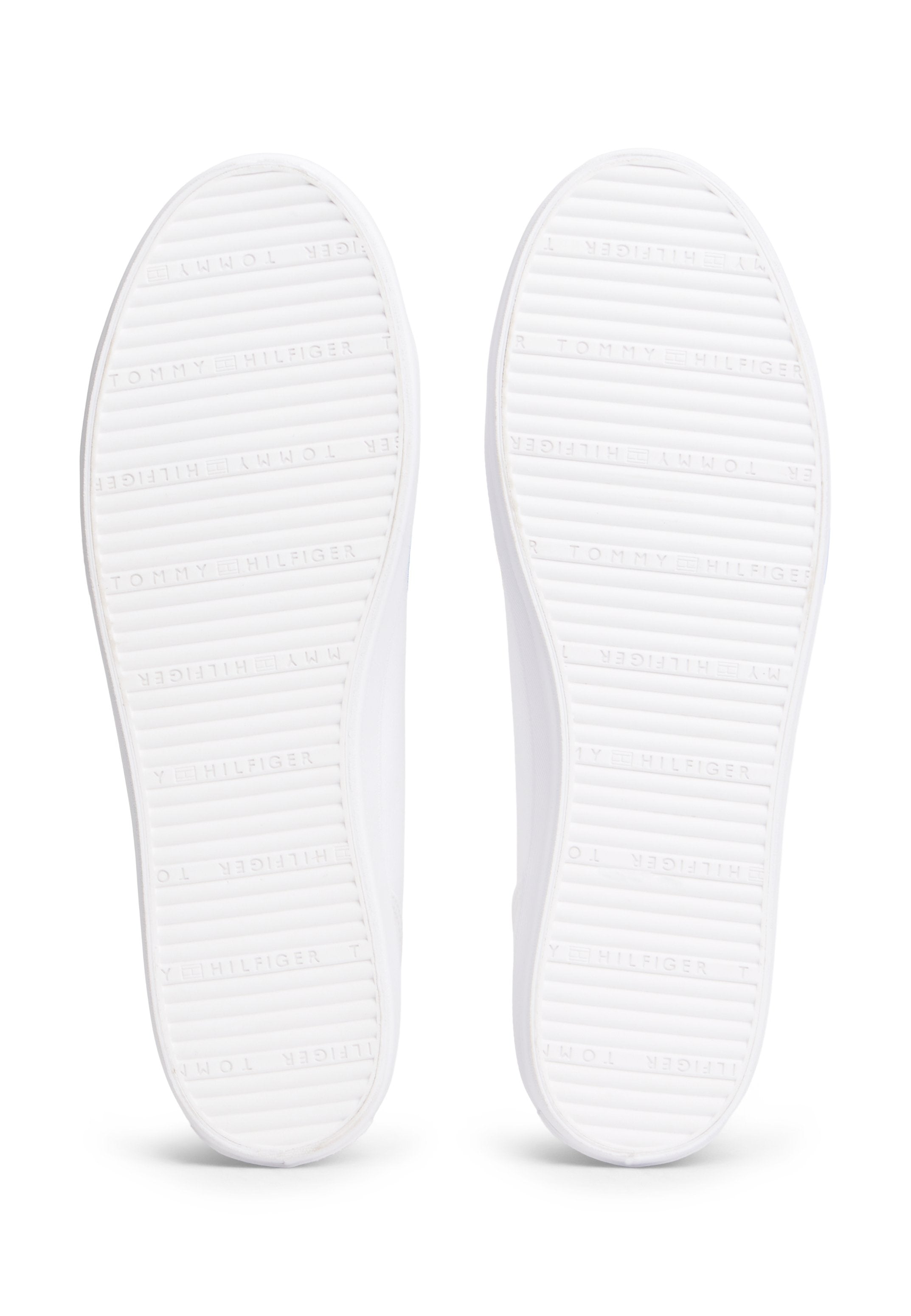 ENAMEL FLAG CANVAS TRAINERS - Trainers - white