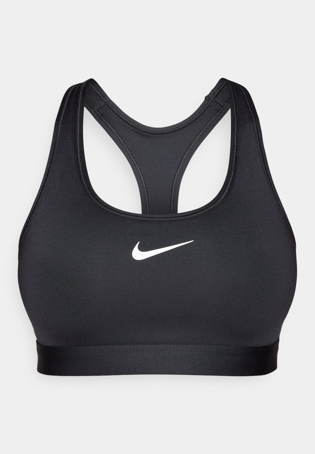 UNPADDED BRA - Medium support sports bra - black/white