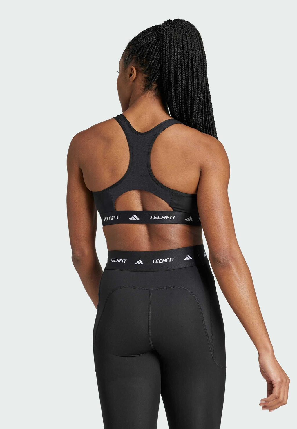 TECHFIT MEDIUM SUPPORT BRA - Medium support sports bra - black