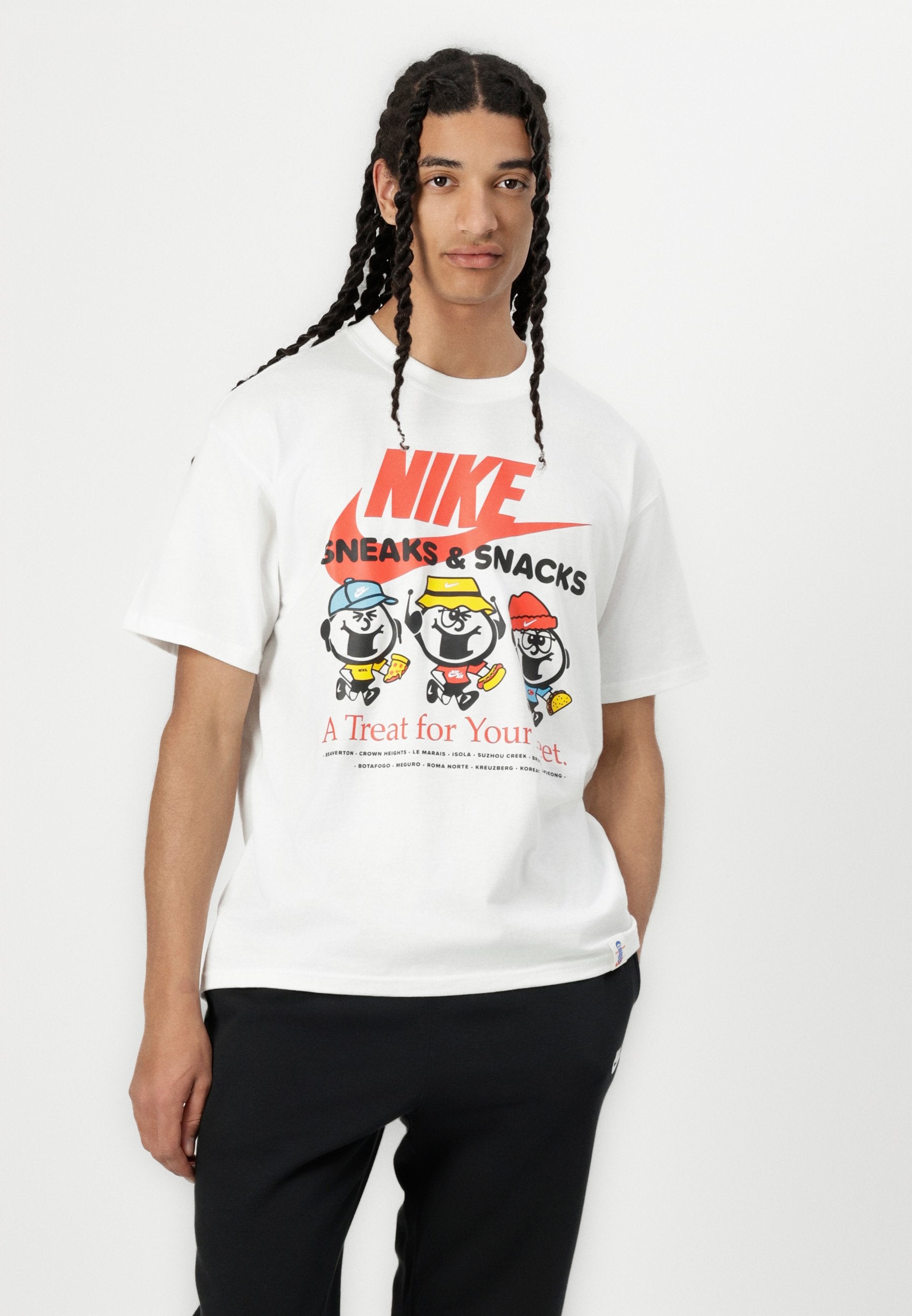 Tracksuit bottoms - black/white