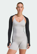 POWER ESSENTIALS WORKOUT CONTOUR SHRUG - Long sleeved top - black