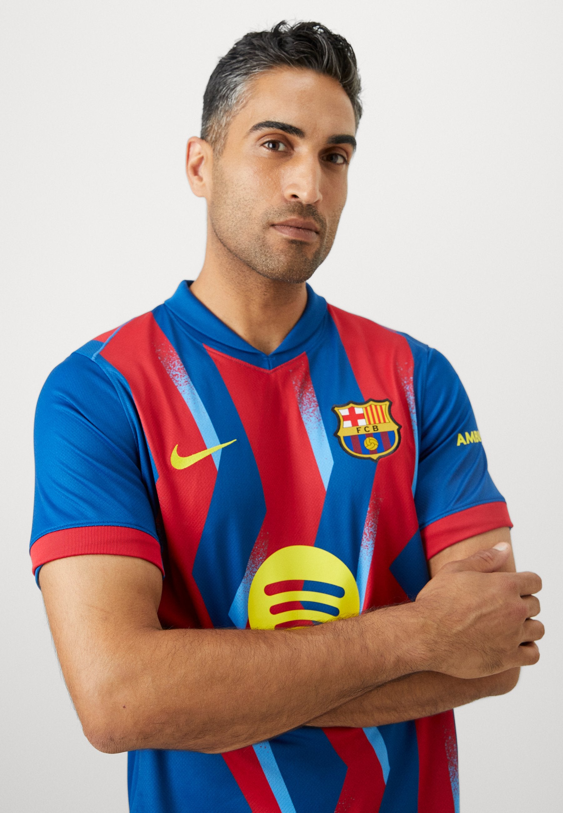 FC BARCELONA - Spor Tişörtü - jimnastik mavisi/salsa kırmızısı/optik sarı