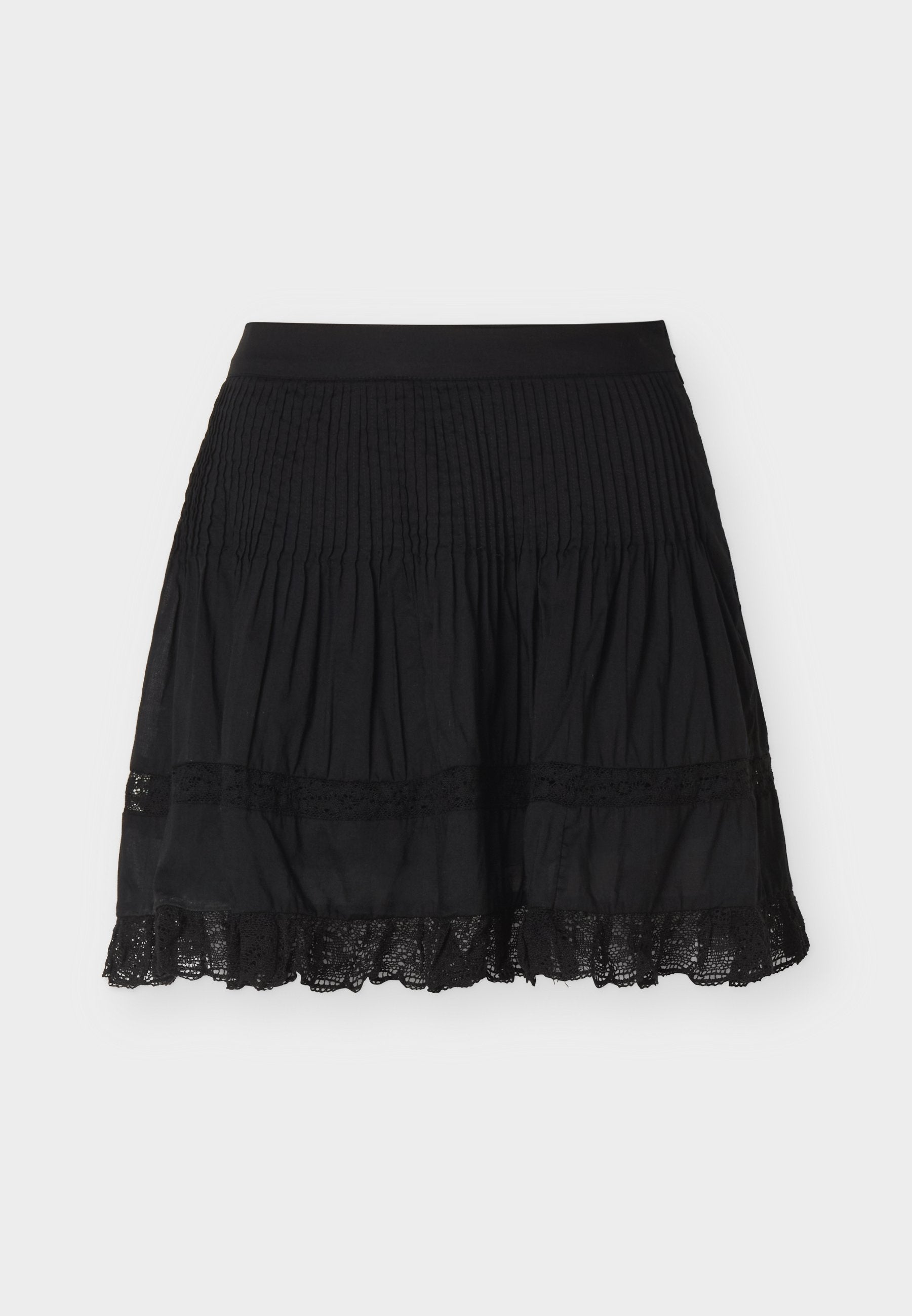 PINTUCK TRIM SKORT - A-line skirt - true black