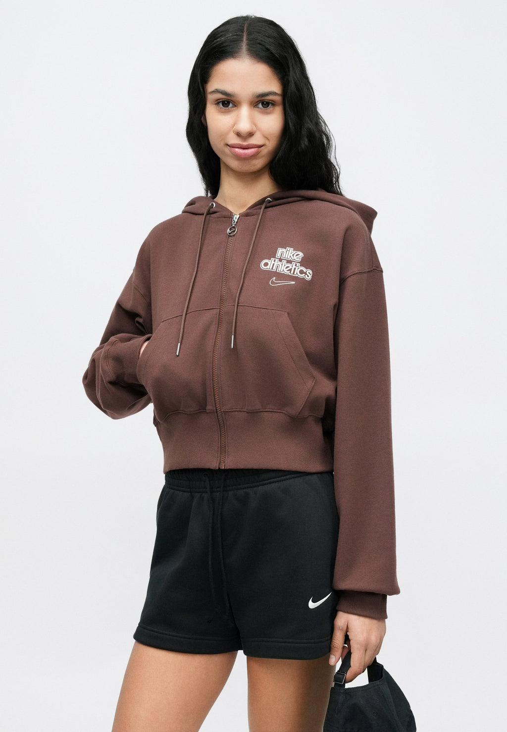 Zip-up sweatshirt - chocolate