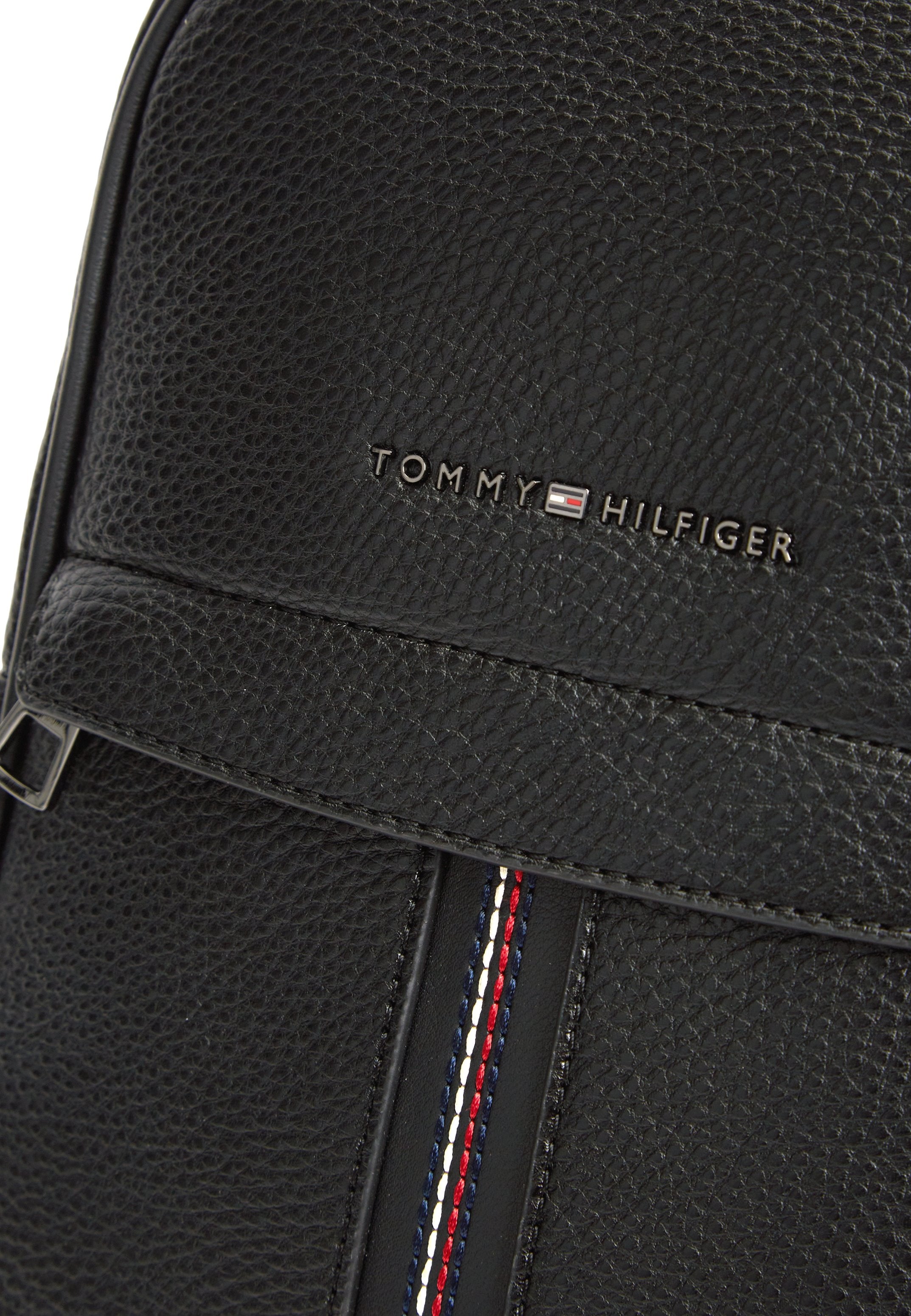 LOGO PEBBLE GRAIN SLING BAG - Cross body bag - black