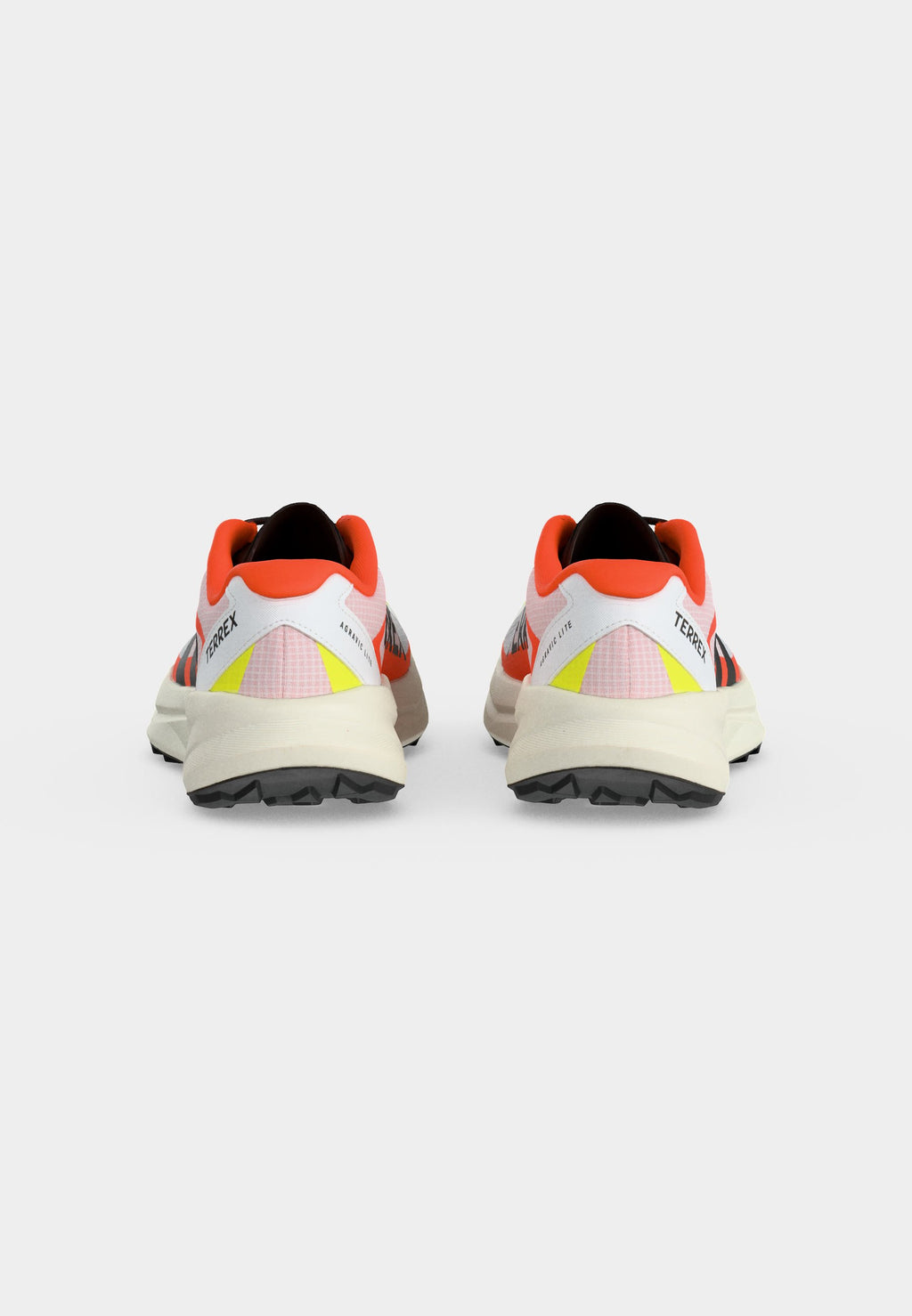 AGRAVIC LITE - Trail running shoes - footwear white/core black/impact orange